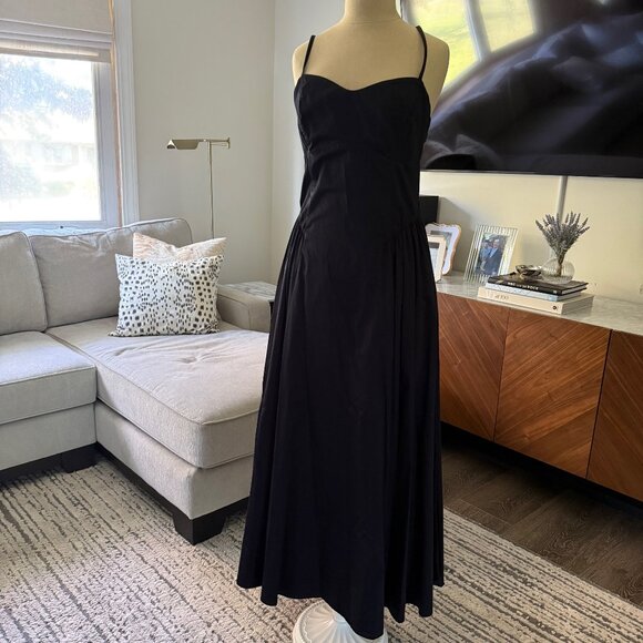 Abercrombie Drop-Waist Black Maxi Dress - Picture 1 of 5